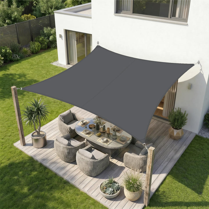 Sekey Sonnensegel Wasserdicht 3x4m Rechteckig, Sonnenschutz hochdichtes PES 160g/m² Wetterfest & Rei