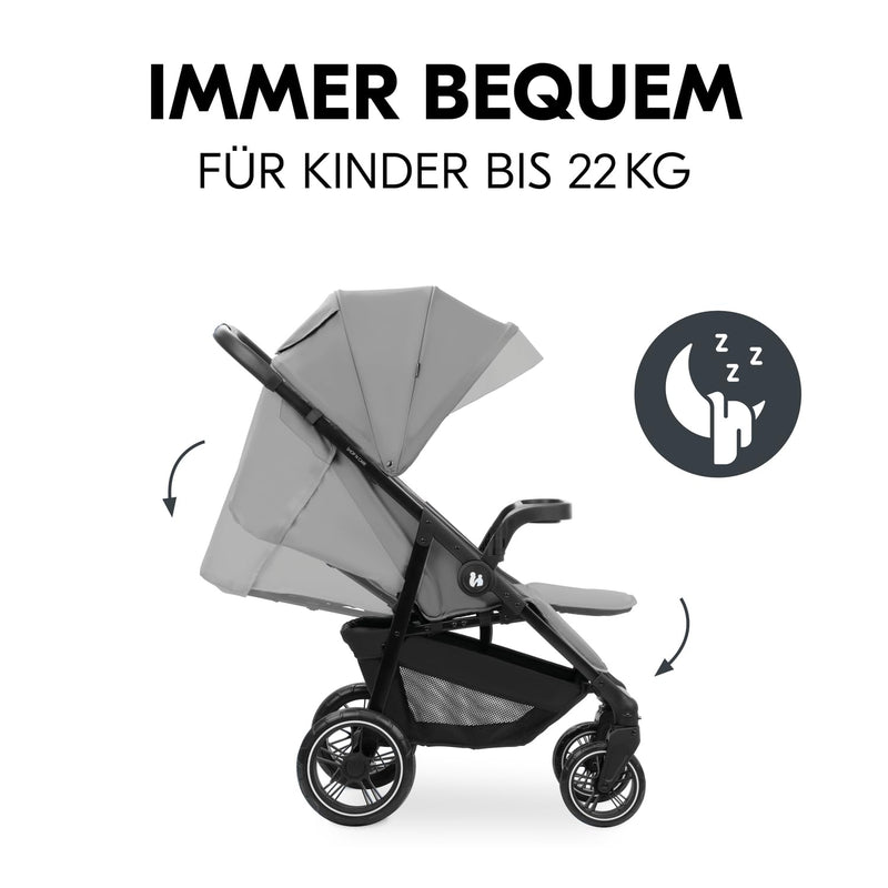 hauck Buggy Shop N Care für Kinder ab Geburt bis 22 kg mit Liegefunktion, Getränkehalter und Snack T