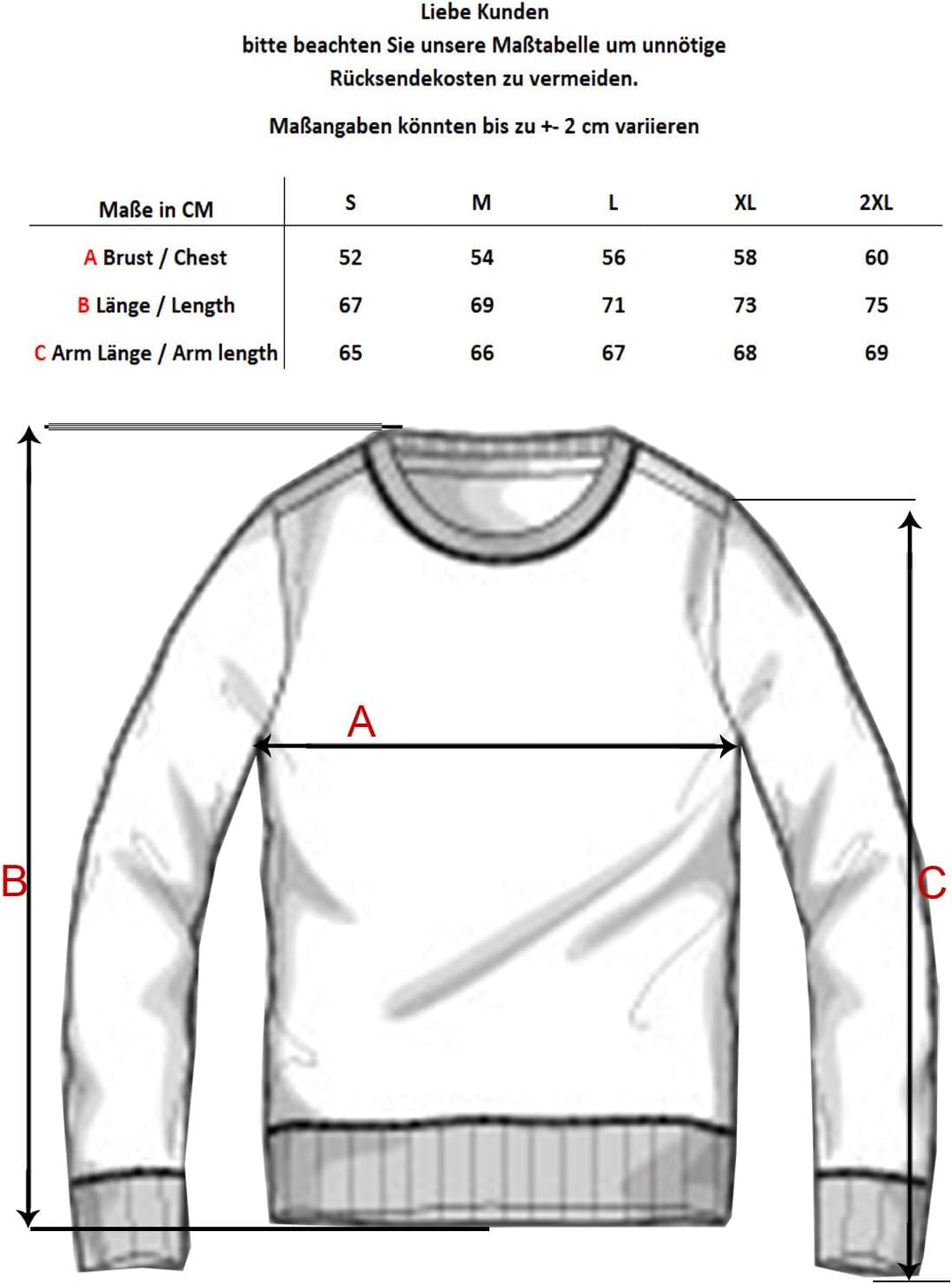 Baxboy Herren Longsleeve T-Shirt Moderner Männer Langarmshirt Langarm Sweatshirt 704 Einheitsgrösse