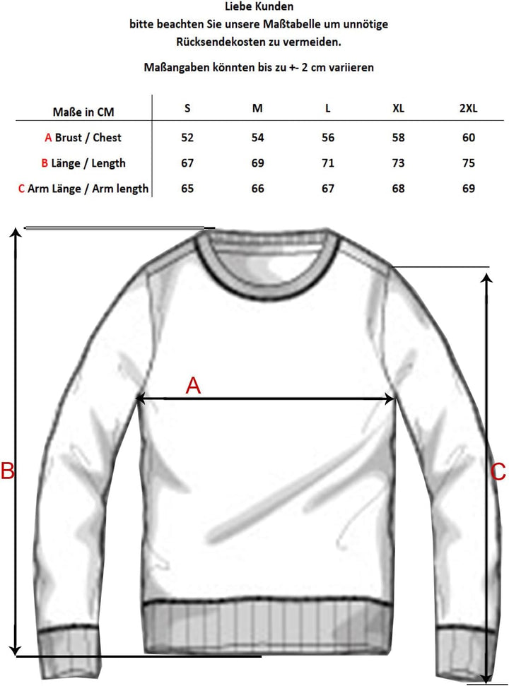 Baxboy Herren Longsleeve T-Shirt Moderner Männer Langarmshirt Langarm Sweatshirt 704 Einheitsgrösse