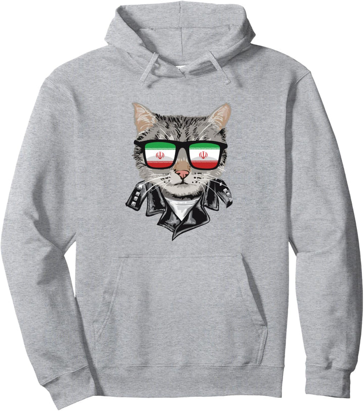 Katze Iran-Flagge Sonnenbrille - coole iranische Katze Pullover Hoodie