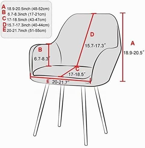 klkjk Stretch Stuhlhussen-Bezüge Stuhlbezug Mit Armlehne 2/4/6er Set Esszimmerstuhlbezug Hochlehner