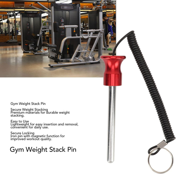ciciglow Gym Weight Stack Pin, Magnetischer Hantelmaschinen-Pin-Auswahl-Verriegelungsstift mit Lanya