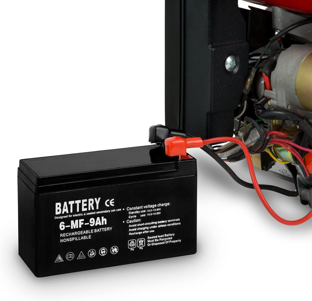 EBERTH 6,5 PS 4,8 kW Benzinmotor Standmotor Kartmotor mit Reduktionsgetriebe 2:1, E-Start, Benzin Mo