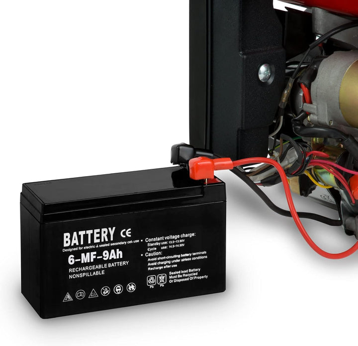 EBERTH 6,5 PS 4,8 kW Benzinmotor Standmotor Kartmotor mit Reduktionsgetriebe 2:1, E-Start, Benzin Mo