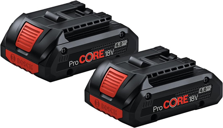 Bosch Professional 18V System Akku Starter-Set: 2x ProCORE18V 4.0Ah Akku + Schnellladegerät GAL 18V-