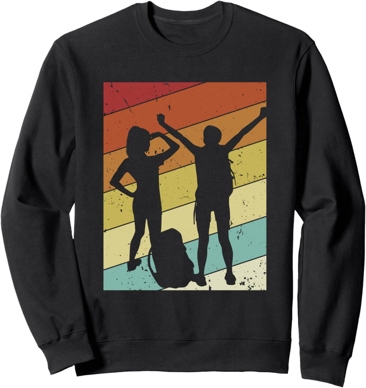 Retro Bergwandern Hiking Trekking Wanderer Wandern Sweatshirt