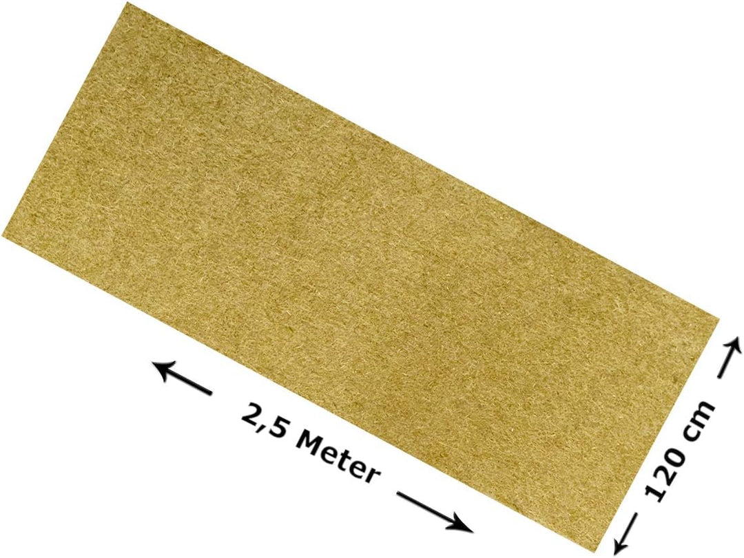 Nagerteppich 100% Hanf, Meterware, 1,20 m x 2,5 m x ca. 1 cm dick, Nagermatte, Hanfmatte für Kaninch