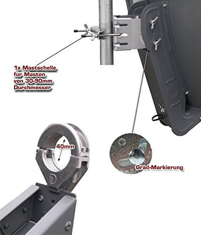 Gibertini Antenne 75cm SE Profi Alu Serie Anthrazit