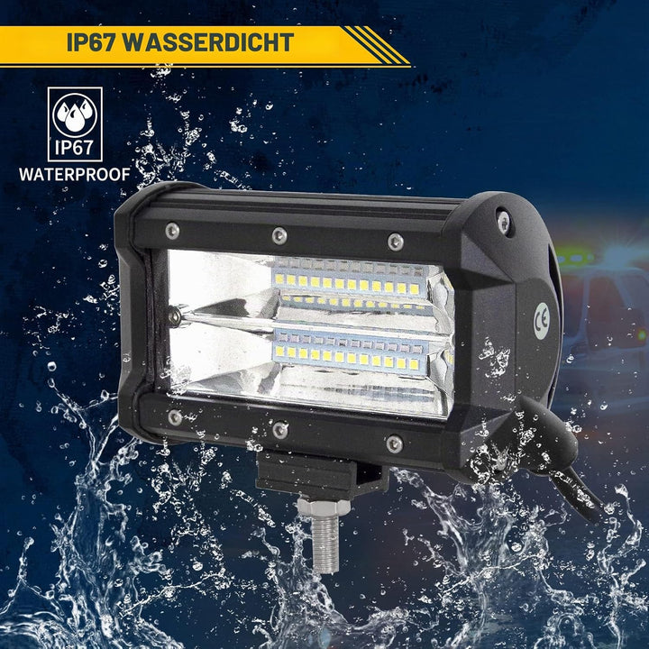 Willpower LED Arbeitsscheinwerfer Bar 50cm 288W Zusatzscheinwerfer 12V IP67 Wasserdicht Flutlicht Sp
