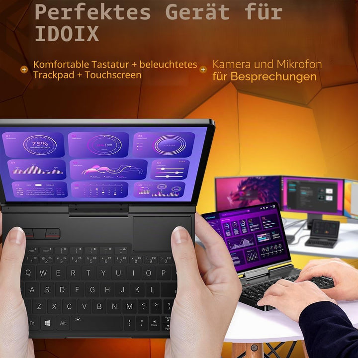 GPD Pocket 4: Mini-Laptop mit AMD Ryzen 7 8840U CPU, Radeon 780M GPU, 16GB LPDDR5X RAM, 1TB PCIe Gen