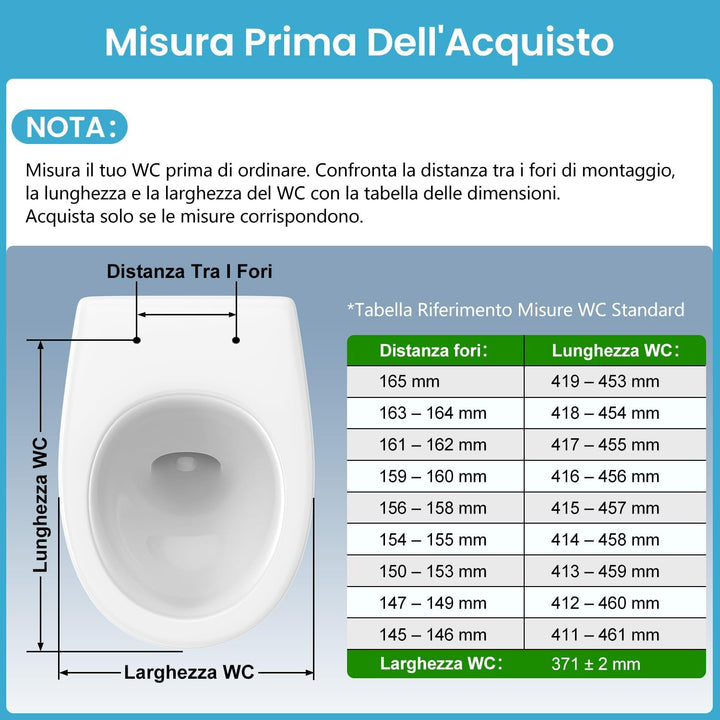 WC Sitz Grau mit absenkautomatik Oval, Toilettendeckel mit Quick-Release Funktion, Klobrille, Klodec