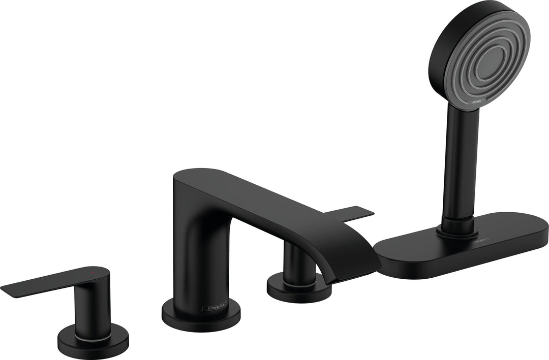 hansgrohe Wannenarmatur Vivenis, für 2 Funktionen, Mattschwarz, Mattschwarz