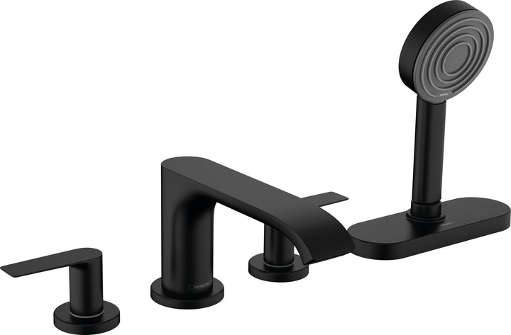 hansgrohe Wannenarmatur Vivenis, für 2 Funktionen, Mattschwarz, Mattschwarz