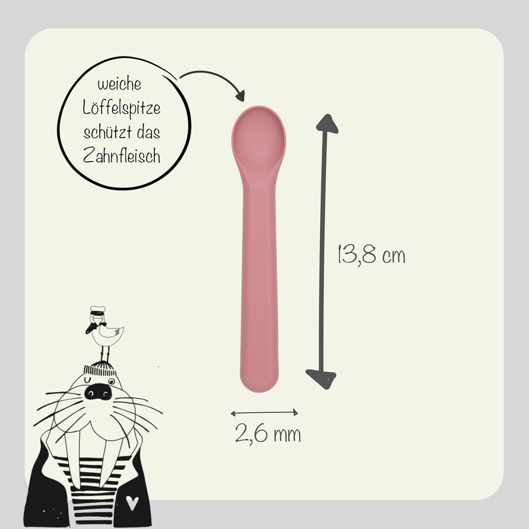 So&amp;So Silikon Geschirr Set für Babys, hochwertiges BLW Baby Geschirrset mit Saugnapf, Deckel, Becher