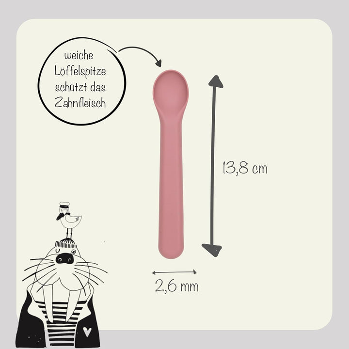 So&amp;So Silikon Geschirr Set für Babys, hochwertiges BLW Baby Geschirrset mit Saugnapf, Deckel, Becher