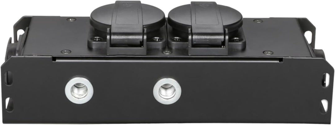 Adam Hall Cables PRO PORT 2 T - Stromverteiler, 2 x Schukobuchse IP54, IP65 In & IP65 Out, stahl, sc