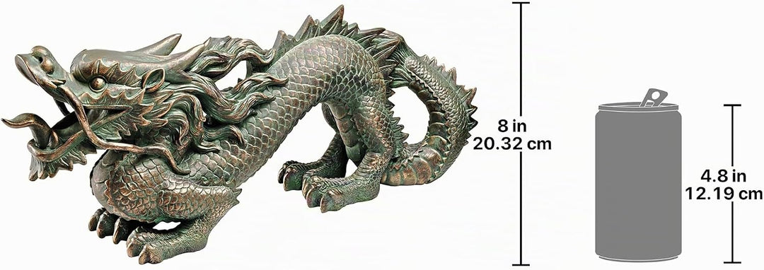 Design Toscano Asiatischer Drachen der Chinesischen Mauer, Masse: 11,5 x 53,5 x 20,5 cm 11.5x53.5x20
