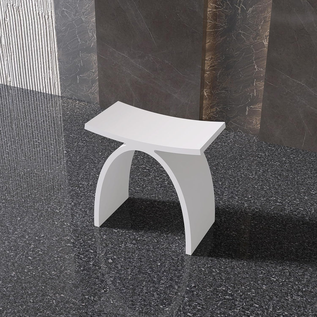 Duschhocker Modern Duschstuhl für Senioren 150 kg, Rutschfester Badhocker luxuriöser Kunststein Bade