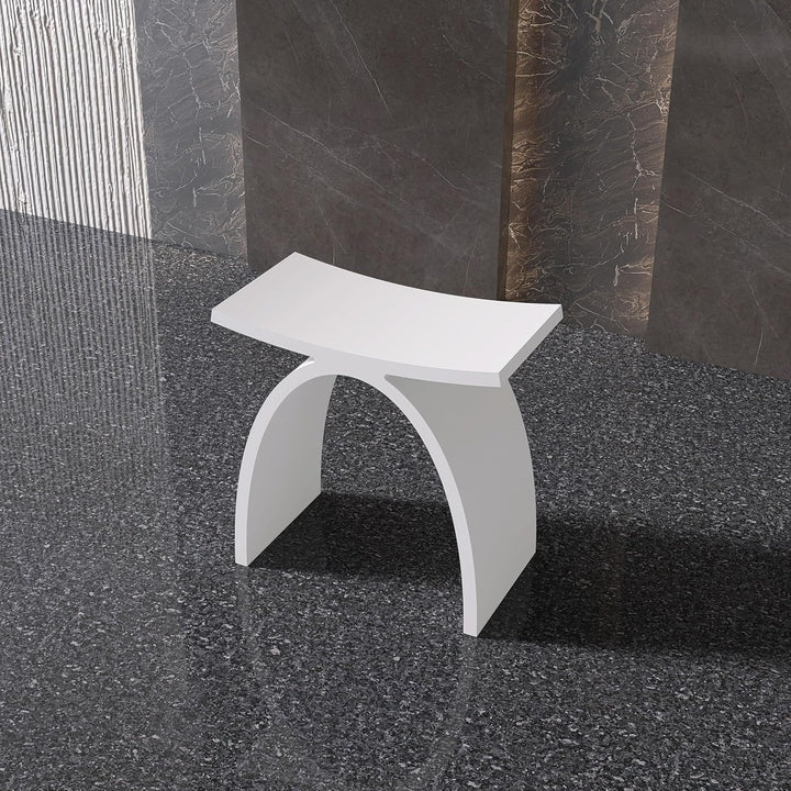 Duschhocker Modern Duschstuhl für Senioren 150 kg, Rutschfester Badhocker luxuriöser Kunststein Bade