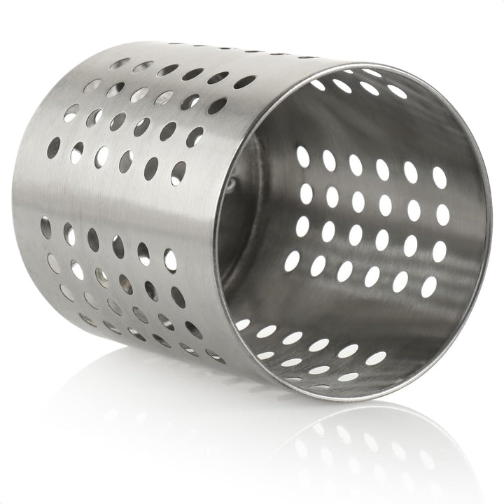 com-four® 2x Besteckabtropfkorb - Küchenutensilienhalter aus Edelstahl - Besteckkorb, Kochlöffelstän