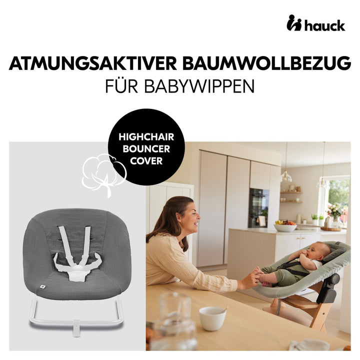 hauck Schonbezug für Babywippe Highchair Bouncer (Eco) (nicht mit anderen Modellen kompatibel), Baum
