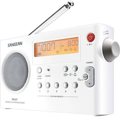 Sangean PR-D7 tragbares Radio (UKW/MW-Tuner, Kopfhöreranschluss, Weckfunktion, Netz/Batteriebetrieb)