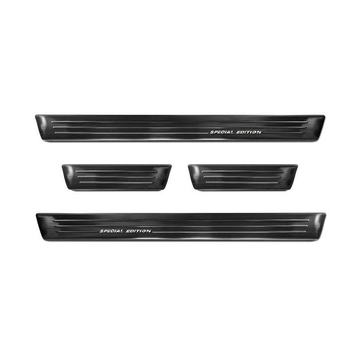 Black Inox door sill protectors compatible with Opel Mokka 2020- - 'Special Edition' - 4-pieces