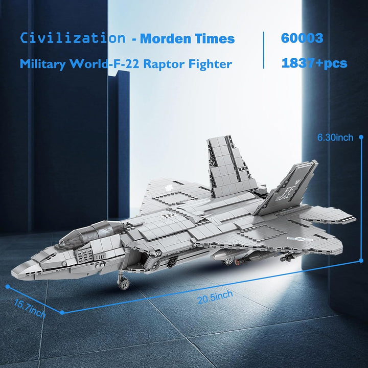 JMBricklayer F-22 Raptor Kampfjet-Bausteinset, Militärflugzeug-Spielzeug-Armee-Bausets, Spielzeugges
