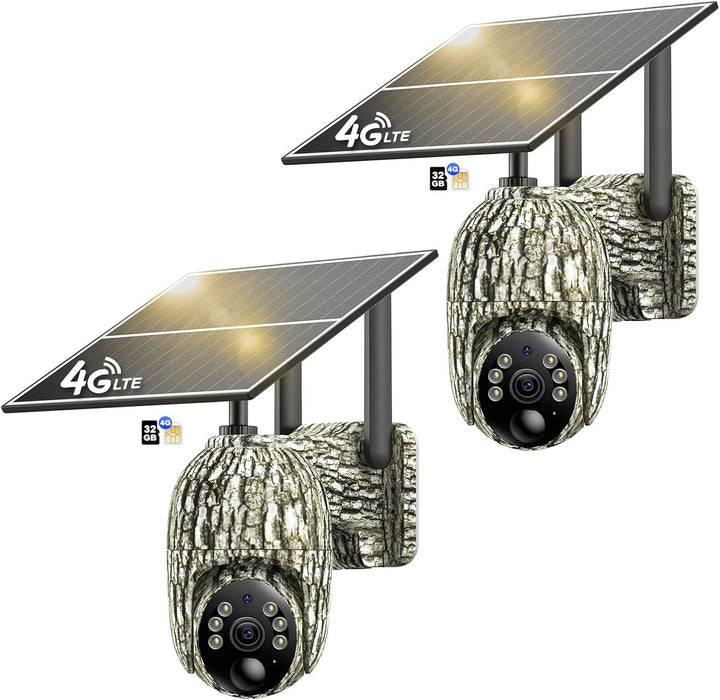 4G Wildkamera mit SIM Karte und Speicherkarte Karte, 2K Solar Wildkamera mit Handyübertragung APP, Ü