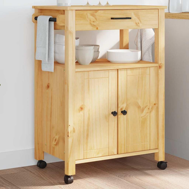 vidaXL Küchenwagen, Servierwagen mit viel Stauraum, Beistellwagen für Küche Wohnzimmer Badezimmer, T
