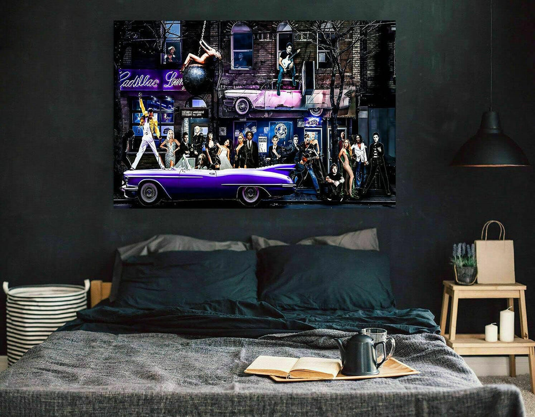 Magic Canvas Art Stars MusikerLeinwandbild 1- teilig Hochwertiger Kunstdruck Wandbilder – B8150, Grö