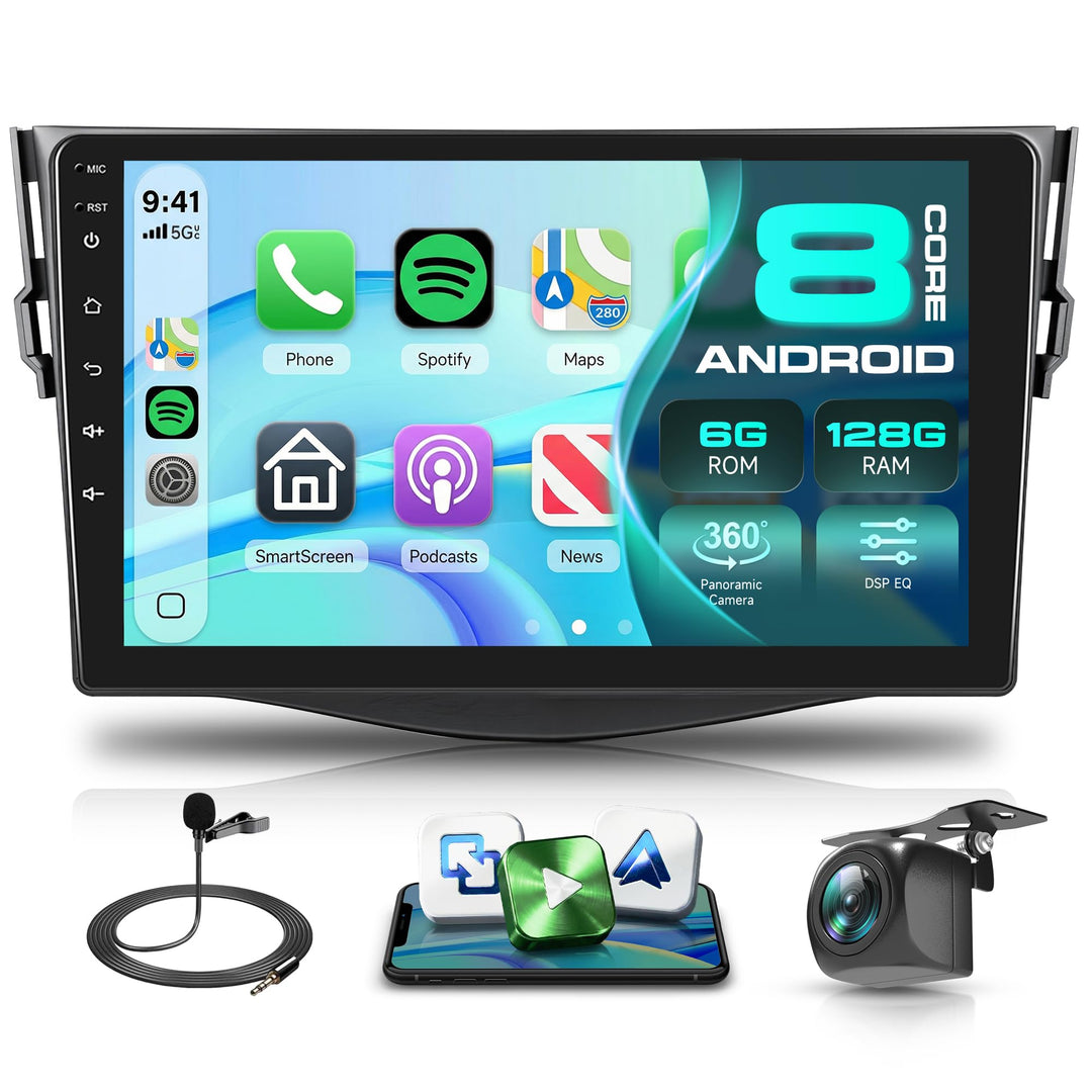 8 Core 6G+128G Android Autoradio für Toyota RAV4 2007-2012 Wireless Carplay Android Auto Navi WIFI 3
