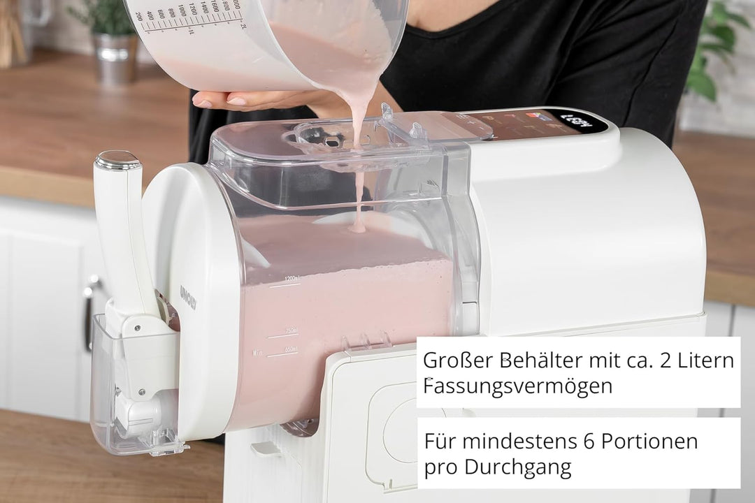 Unold 2in1 Slush- & Softeismaschine Sofia in Creme | mit leiser Kompressor Kühlung, 5 Programme, 2L