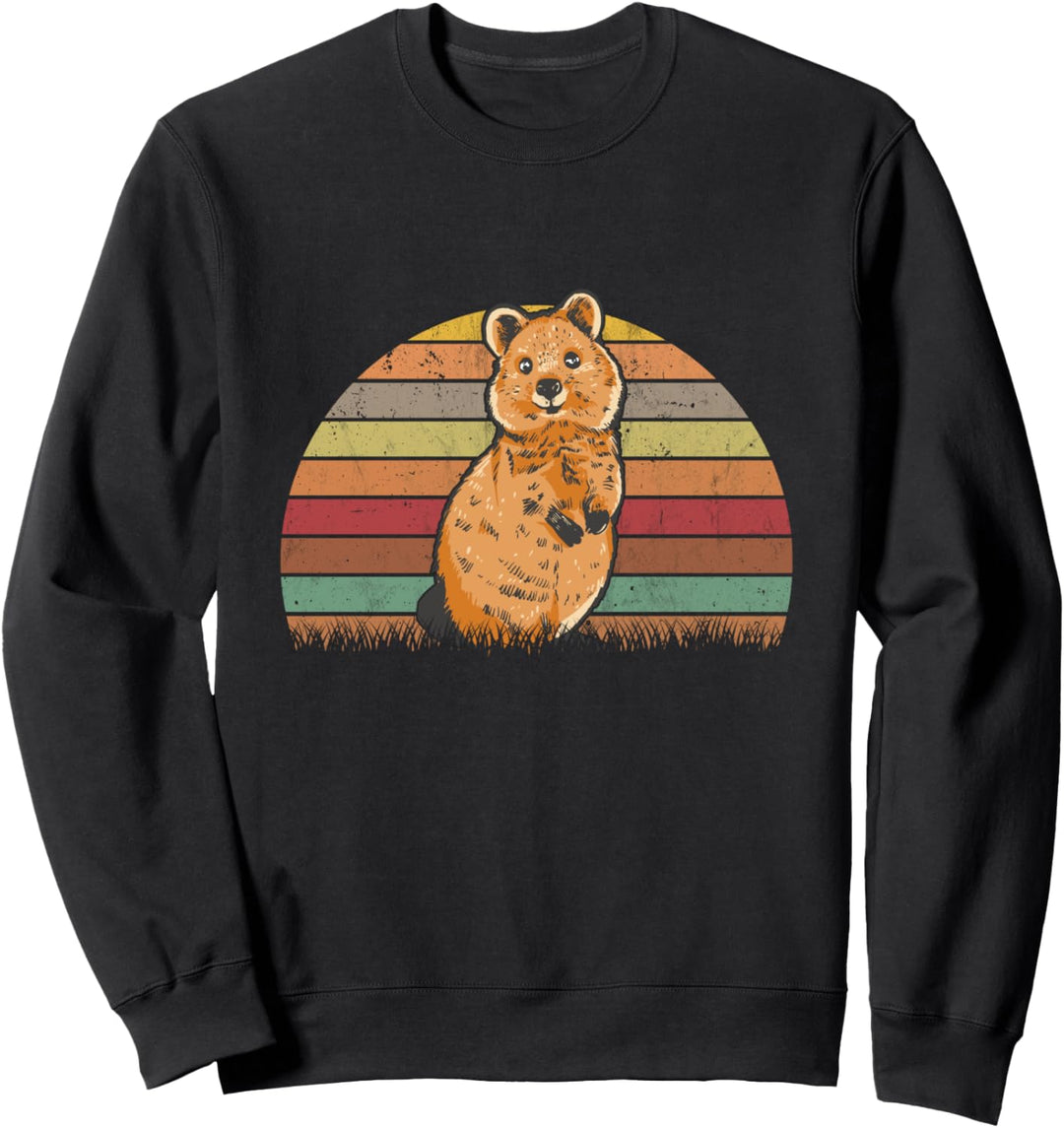 Quokka Retro Kurzschwanzkänguru Vintage Quokka Sweatshirt