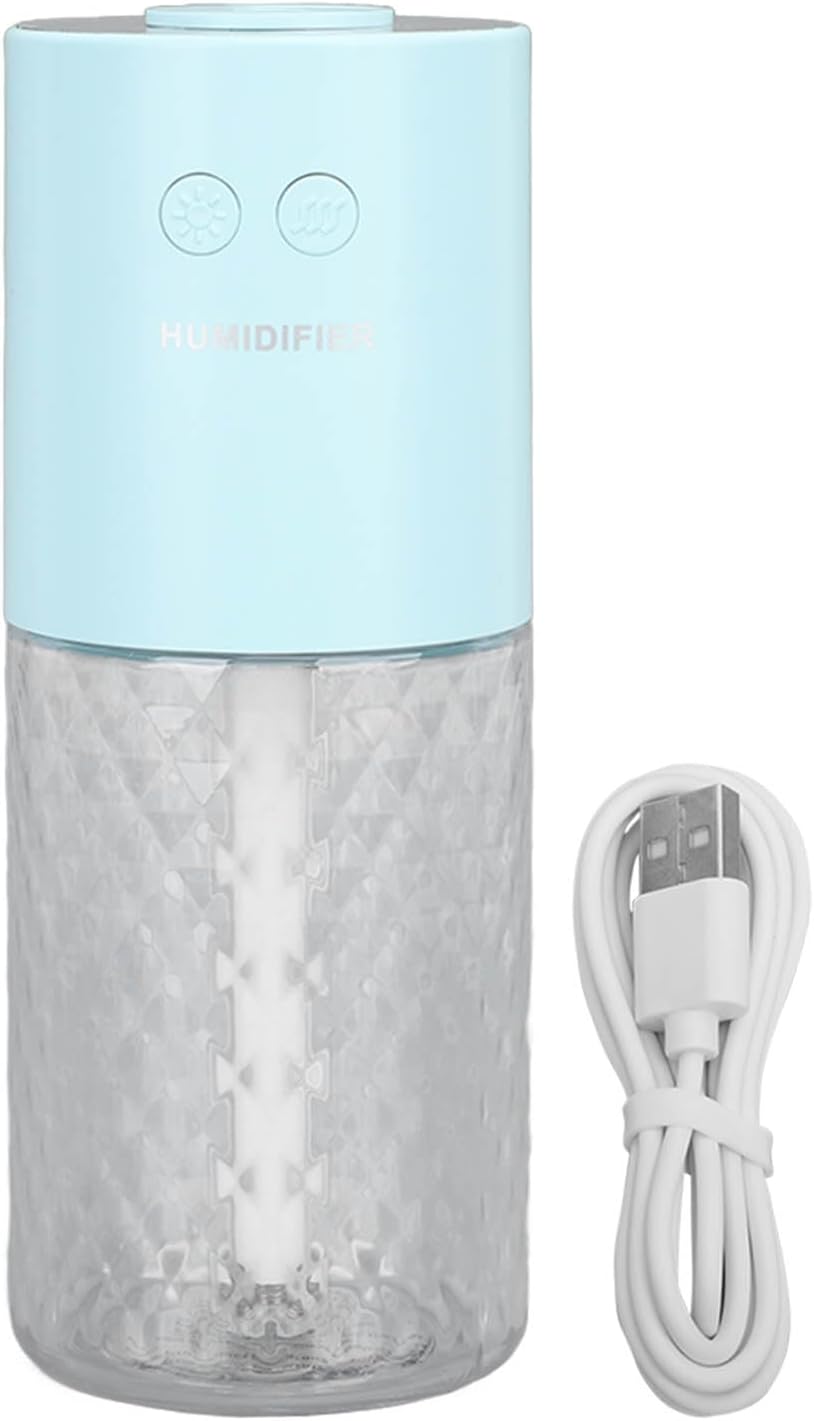Tragbarer Mini-Luftbefeuchter, Extrem Leise 200 Ml Schreibtisch Tragbarer Auto-Luftbefeuchter Kleine