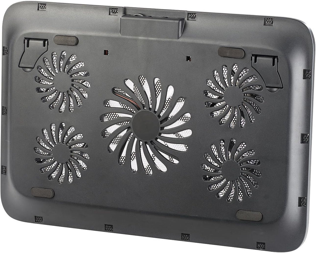 Callstel Notebook Cooler: Notebook-Kühler bis 43,2 cm (17"), 5 Ventilatoren, 1.800 U/min, 2X USB (Kü