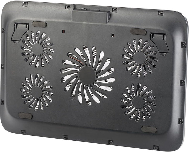 Callstel Notebook Cooler: Notebook-Kühler bis 43,2 cm (17"), 5 Ventilatoren, 1.800 U/min, 2X USB (Kü