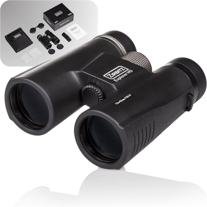 ZIRBITZ® HD Fernglas - Kompaktes und Leistungsstarkes Fernglas für Wandern, Vogelbeobachtung und Rei