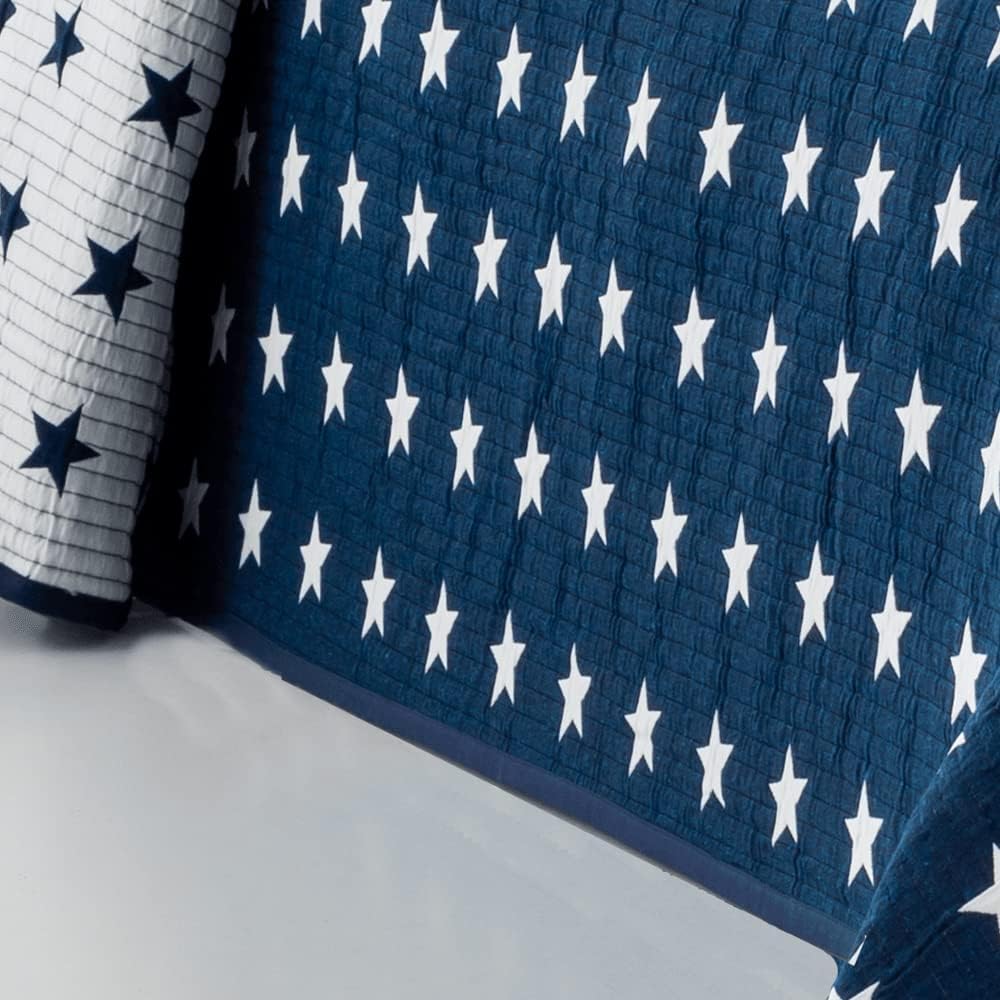 VIALMAN Sofia 10 Tagesdecke, Polyester Baumwolle, Marineblau, Cama 105: 200 x 270 cm Cama 105: 200 x
