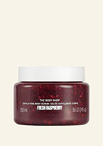 The Body Shop Fresh Raspberry Gel Körperpeeling vegan Fruchtig, breiige Textur glättendes, erweichen