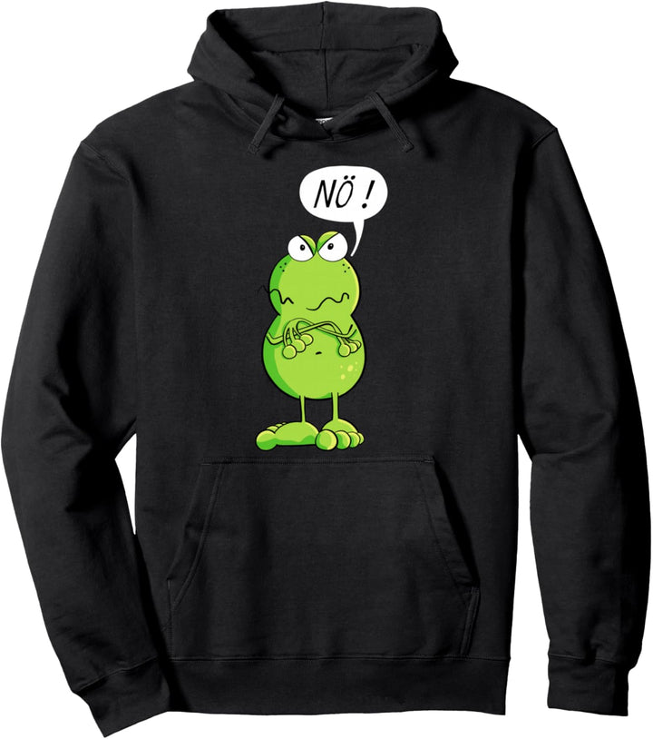 Statement Frosch I Nö Fun Design I Nein Comic Spruch Pullover Hoodie