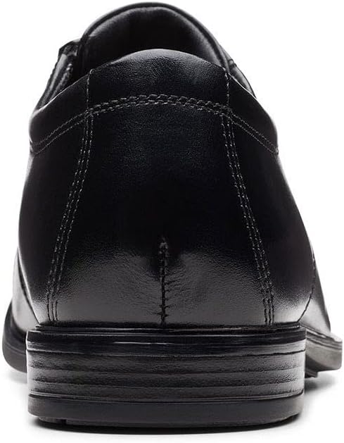 Clarks Herren Howard Cap Oxford 39.5 EU Black Leather, 39.5 EU Black Leather