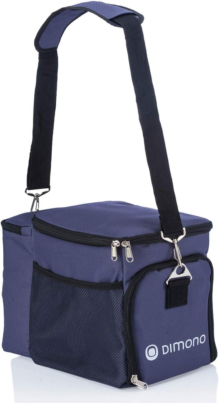 Dimono® Kühltasche 15L mit 3 Brotzeitdosen; Picknick-Tasche mit 3 Meal Prep Launchbox Dosen + Deckel