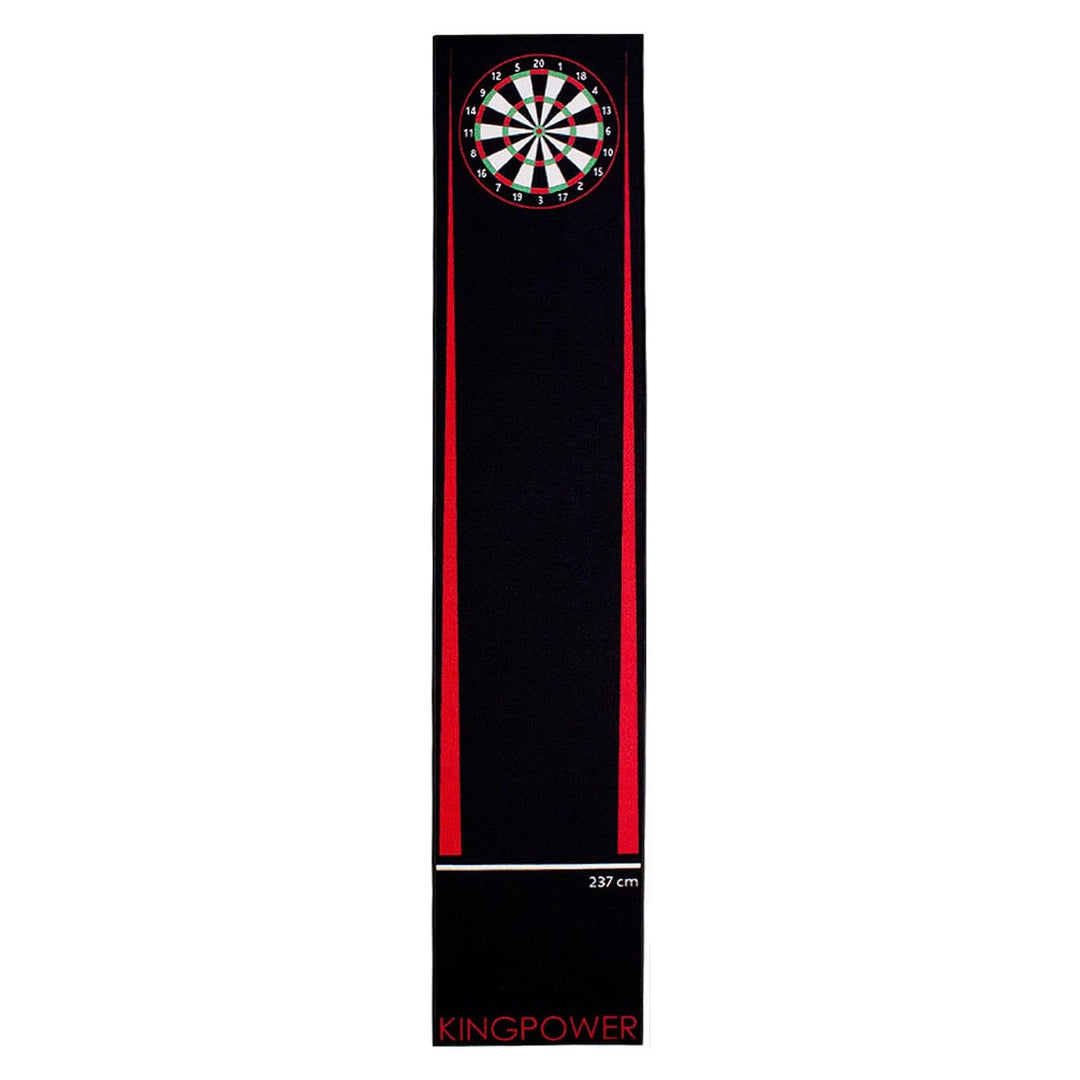 Kingpower Dartteppich mit Abwurflinie, Dart Zubehör mit Motiv, Dartmatte mit Oche, pflegeleichter Te