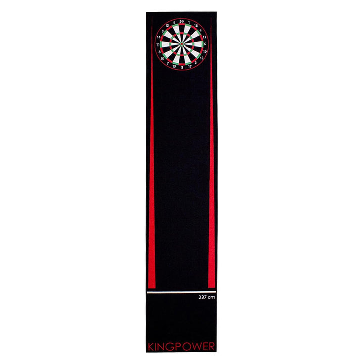 Kingpower Dartteppich mit Abwurflinie, Dart Zubehör mit Motiv, Dartmatte mit Oche, pflegeleichter Te