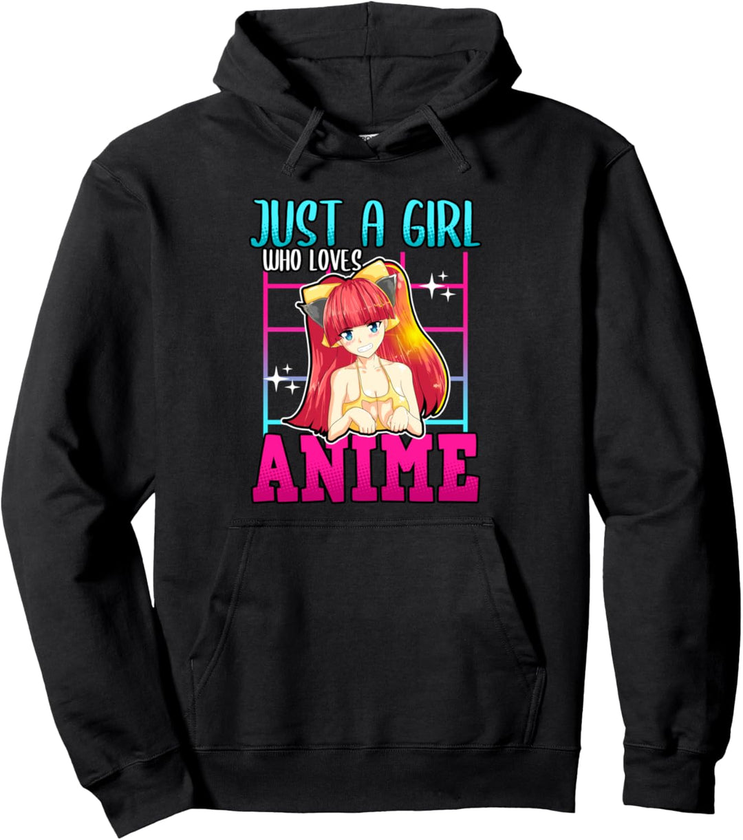 Kawaii Nur ein Mädchen, das Anime Cosplay Cute Animes liebt Pullover Hoodie