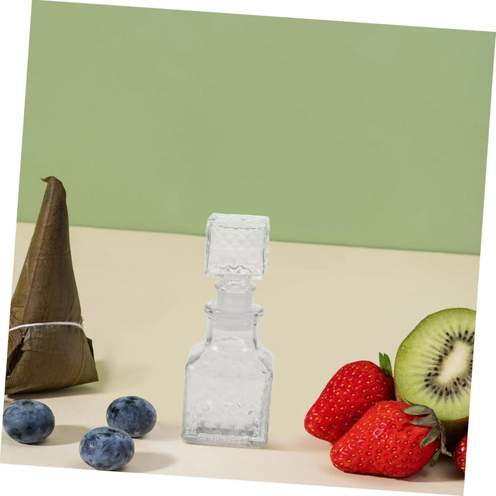 VICASKY 50 Ml 6 Stück Glas Probe Flaschenset Transparent Mit Versiegelung Praktisch Für Wein Und Whi