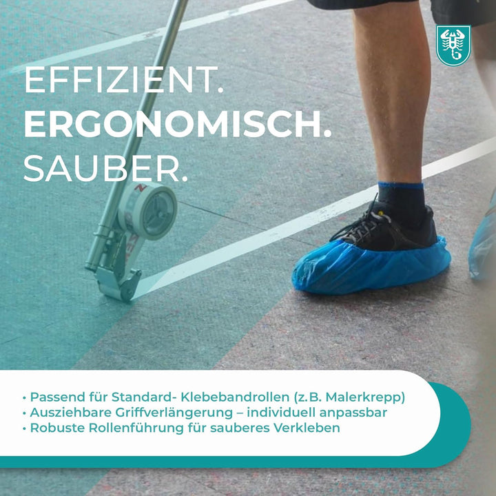 Klebebandabroller Taperoller mit Verlängerung für 50 mm Klebebandrollen