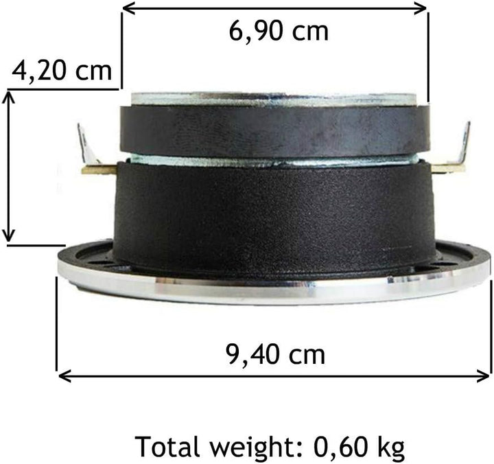 SP 2 Tweeter Audio SPTW28 Ultra Slim 100 watt rms und 200 watt max mit 9,40 cm Durchmesser und 107 d